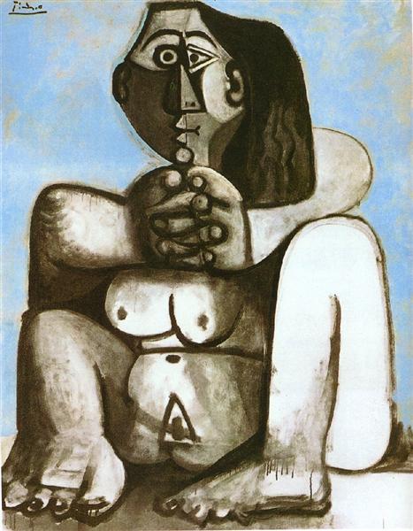 Pablo Picasso Paintings Seated Female Nude Femme Nue Assise 1959